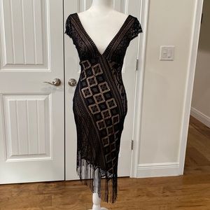 Moda International Bodycon Fringe Dress
